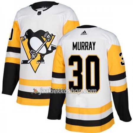 Nainen NHL Pittsburgh Penguins Pelipaita Matt Murray 30 Adidas 2017-2018 Valkoinen Authentic
